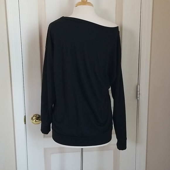 Sequin Off the Shoulder Sweater nwot - Picture 4 of 4